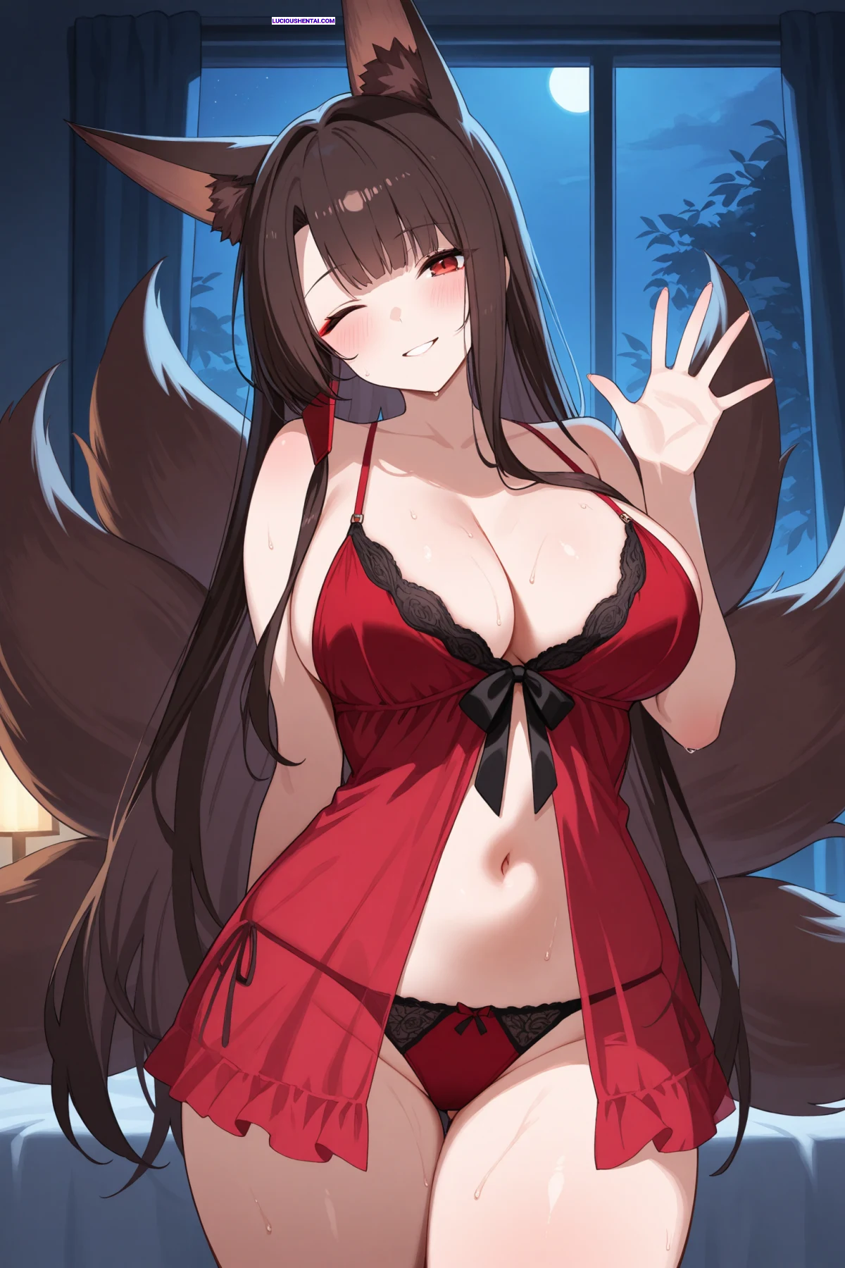 Akagi Babydoll Bares All in Azur Lane Wild Sex Frenzy