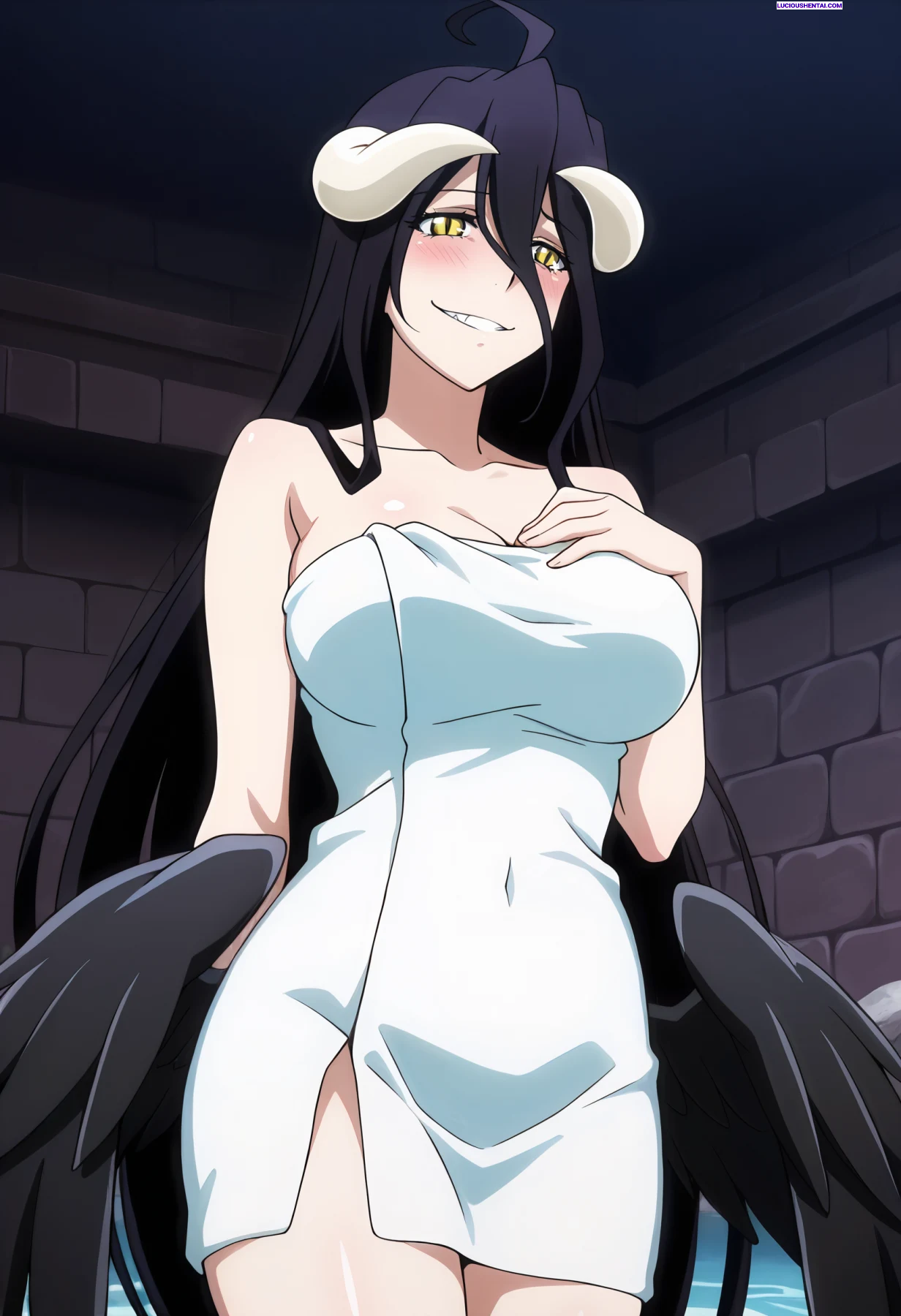 Albedo Squirts Wildly in Overlord Sex #002 by TripleRice