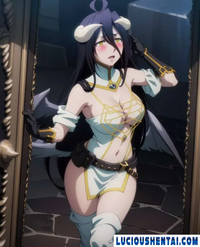 Albedo's Tempting Unveiling in Overlord Realm