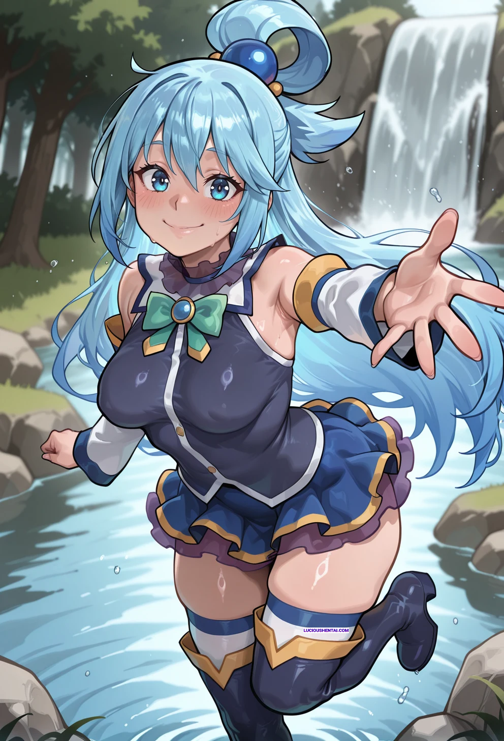 Super Busty Aqua from Konosuba Gets Fucked by Hannya!