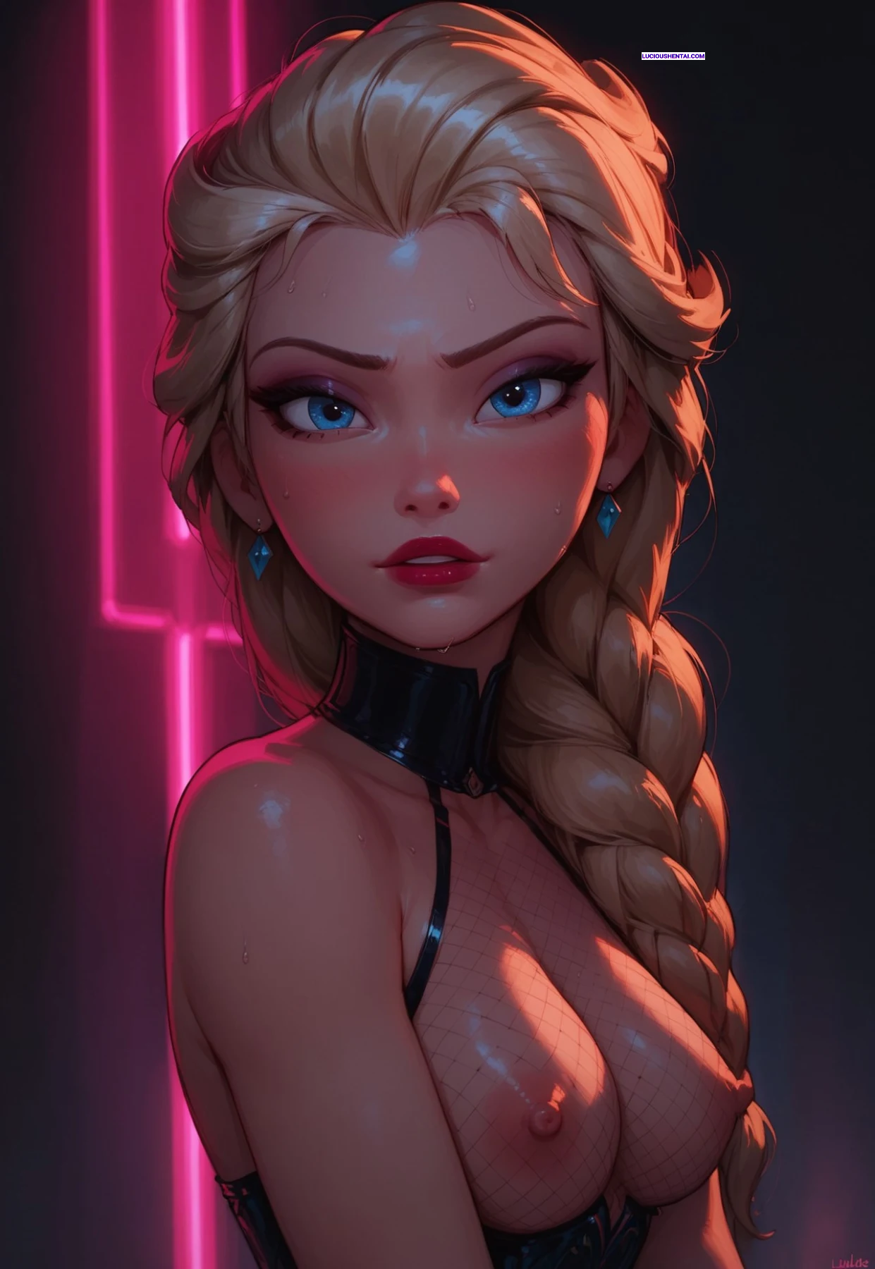 Elsa as Naughty Stripper in Steamy Sex by DreamFrameAI