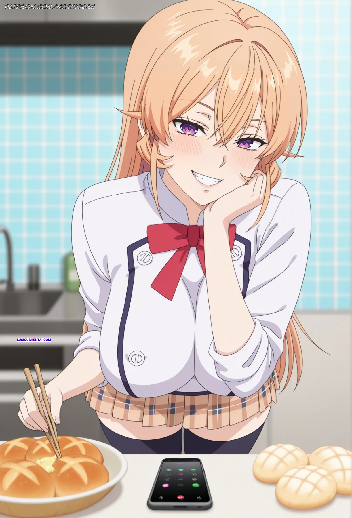 Erina Nakiris wild Food Wars sex feast by Cidrex