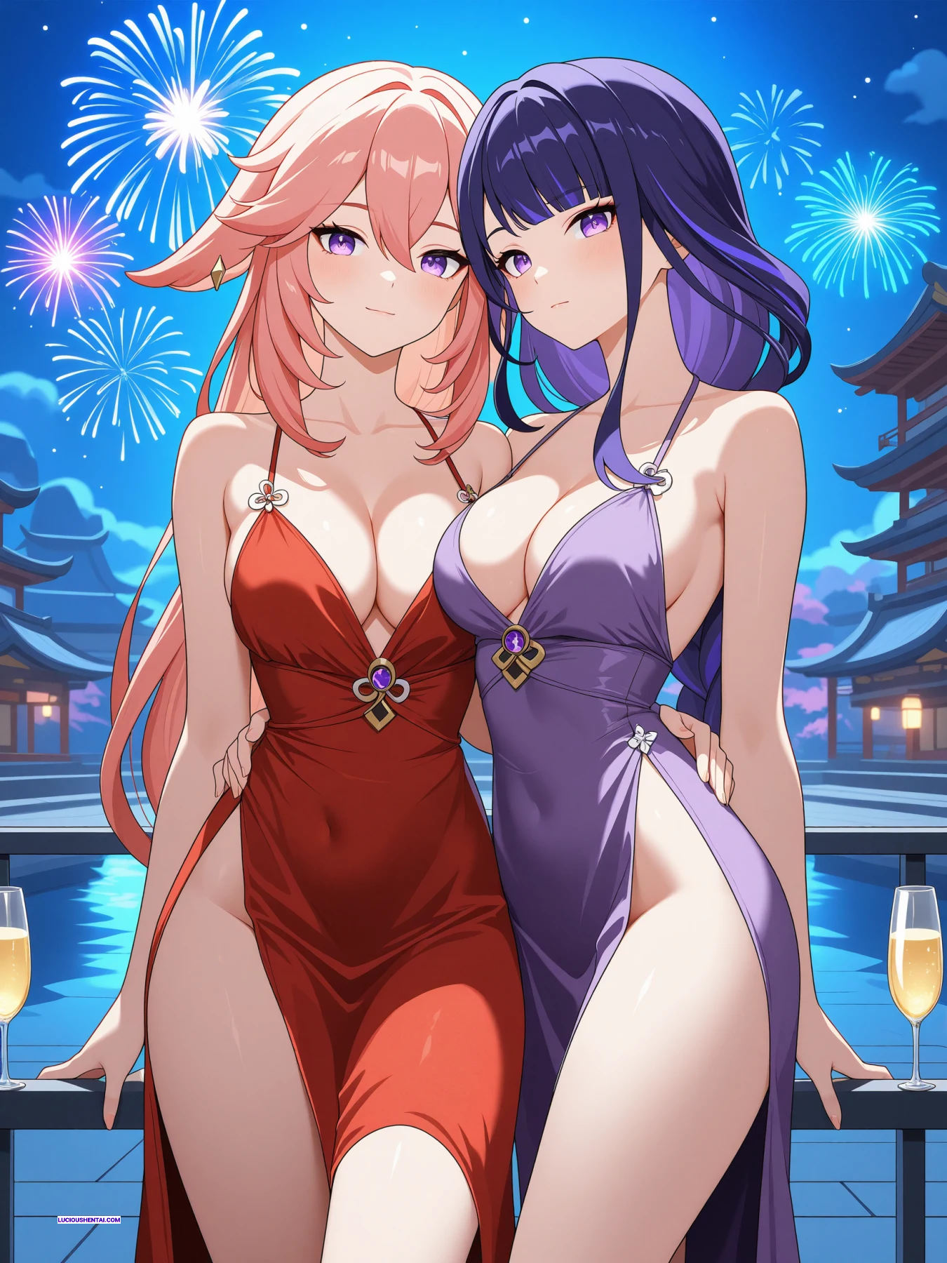 Genshins Naughty New Years Eve Sex Bash by Kyonkanie