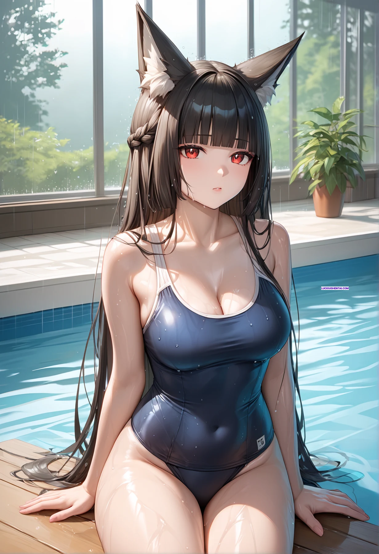 Hoshimi Miyabi in Sizzling Competitive Swimsuit Sex