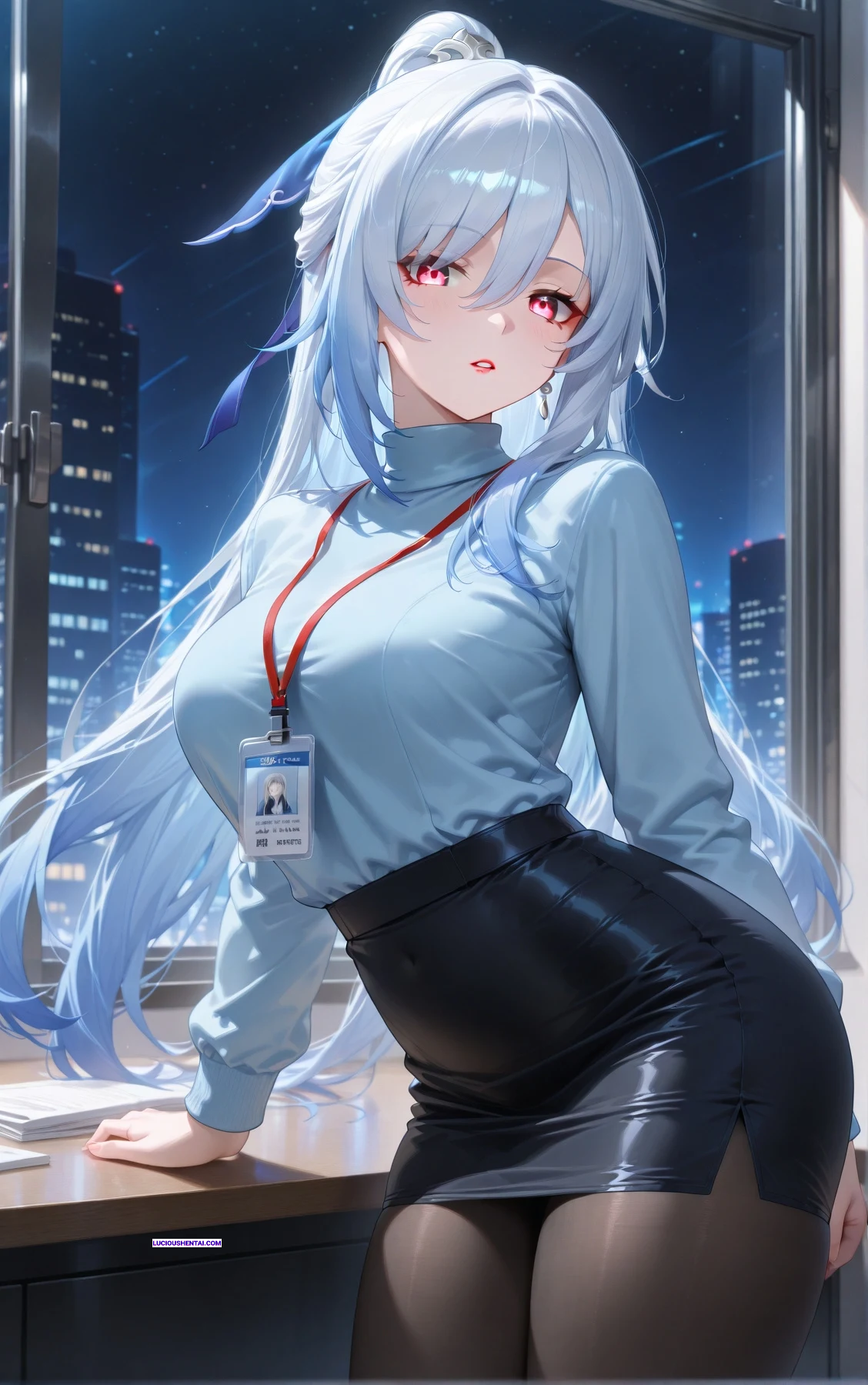 Steamy Jingliu as Busty Office Lady Sex by rine_ai