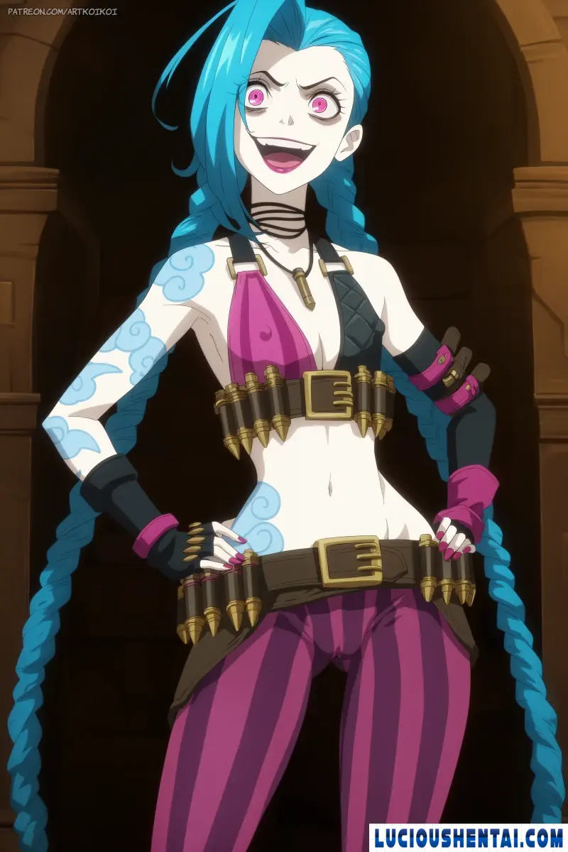 Jinx Unleashed: Seductive League of Legends Artistry