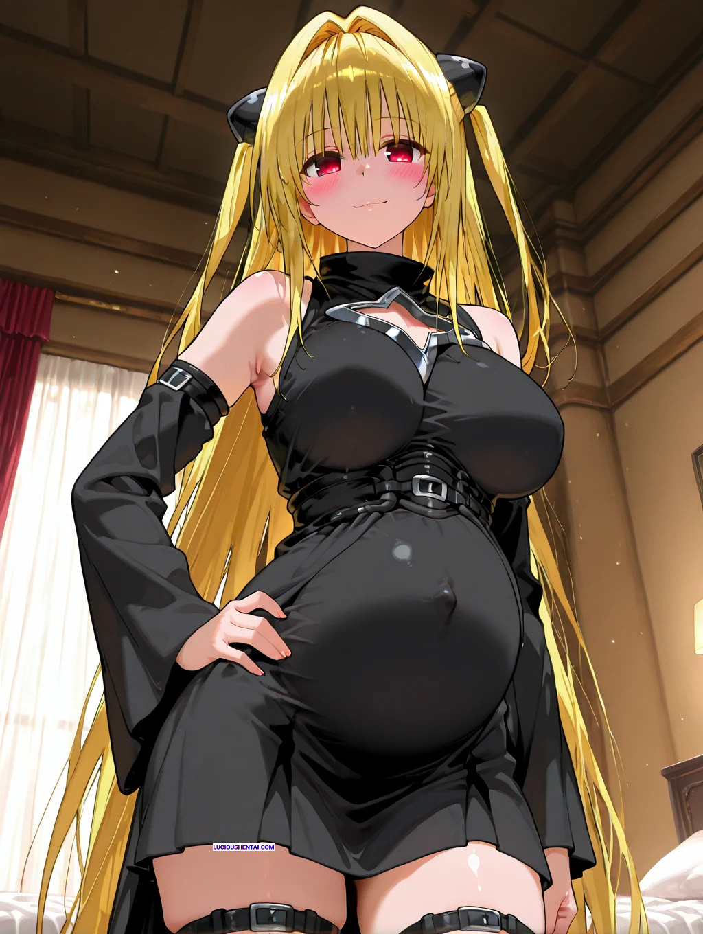 Horny Konjiki no Yami Begs for RockMan's Massive Cock