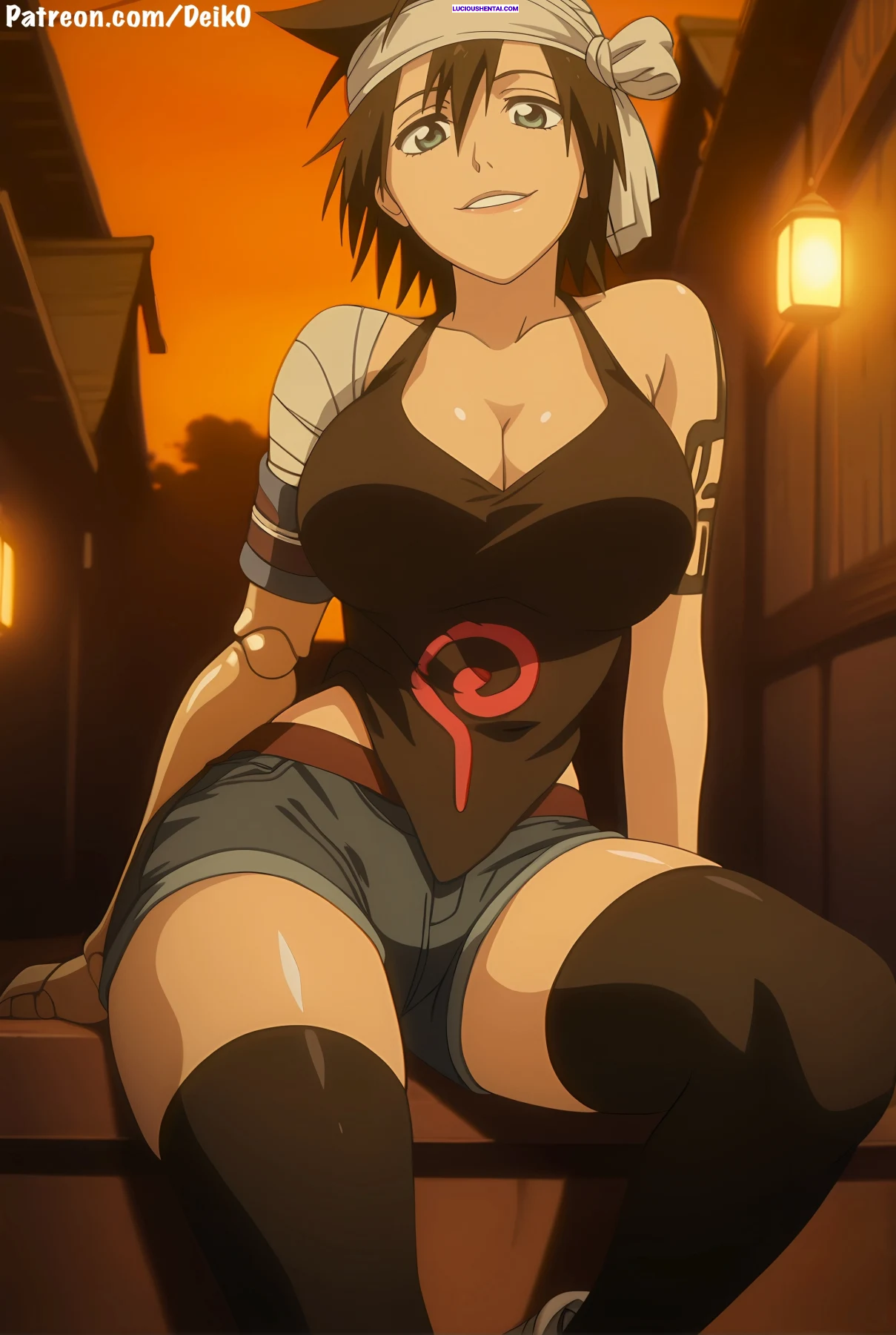 Kūkaku Shiba’s Explosive Bleach Titty Fuck Orgy