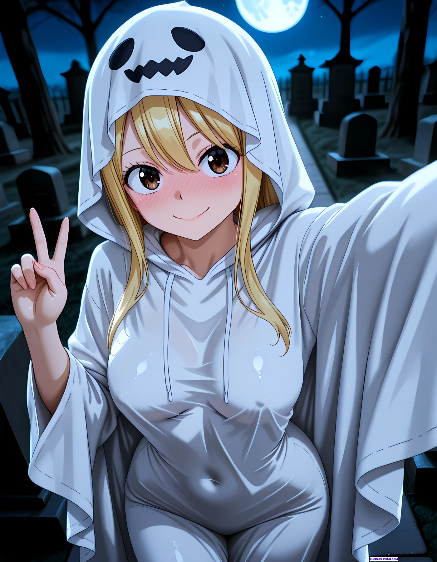 Lucy Heartfilia Has Ghost Costume Sex by Shiro Dola
