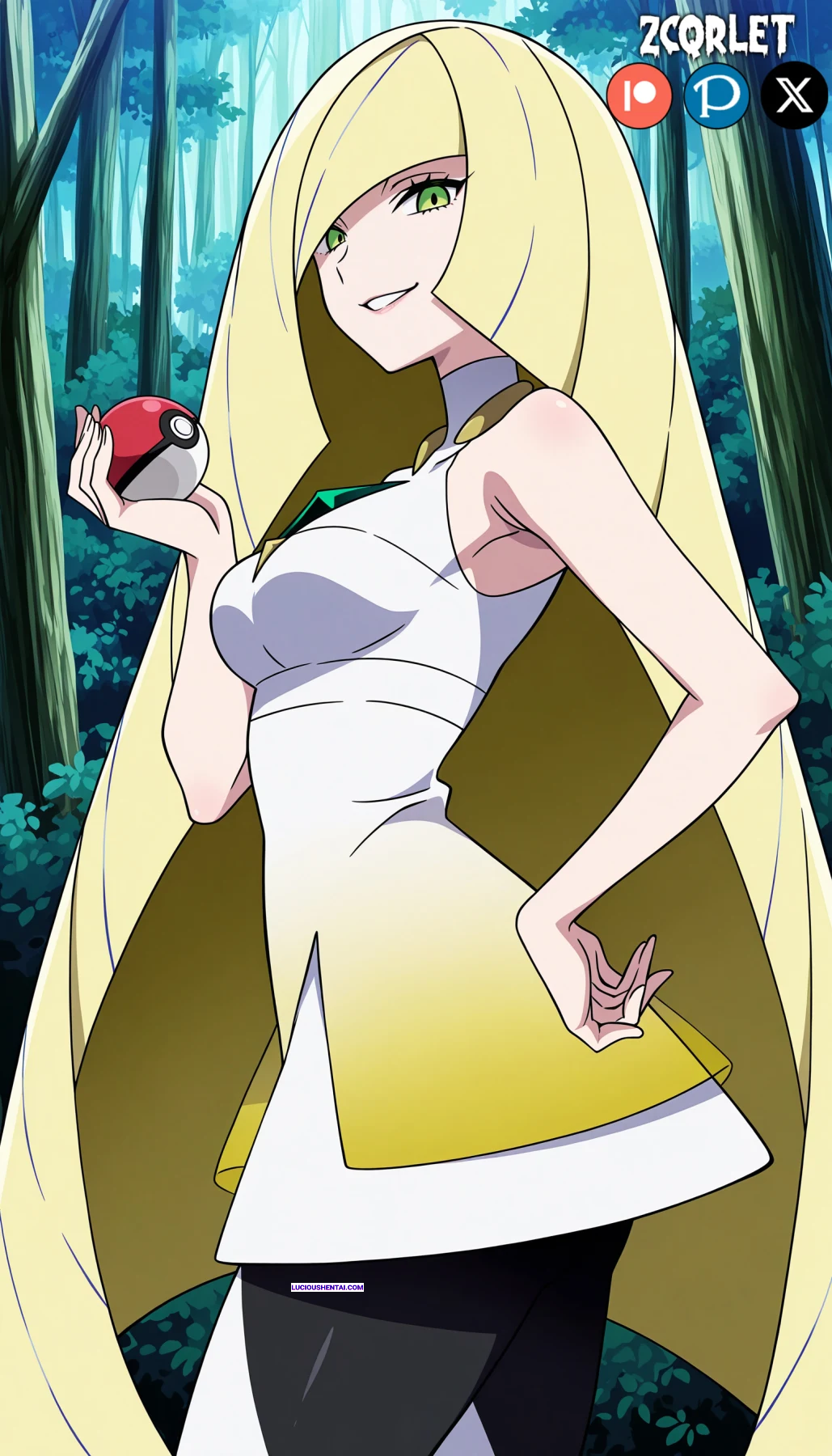 Over 200 Pages of Lusamine's Pokémon Sex in 4 Outfits