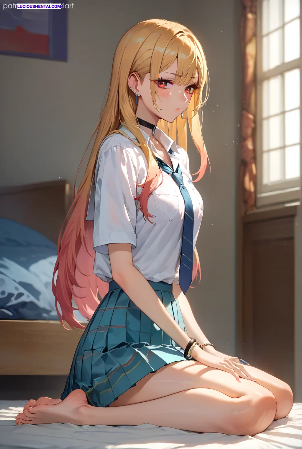 Steamy Marin Kitagawa in School Uniform Sex by Koki Art