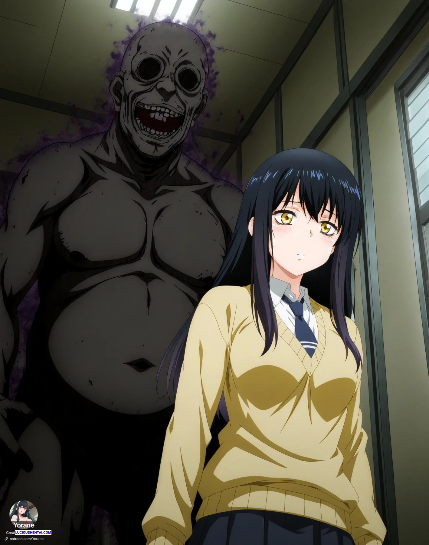 See Miko Yotsuya Get Fucked by Ghosts in Mieruko-chan