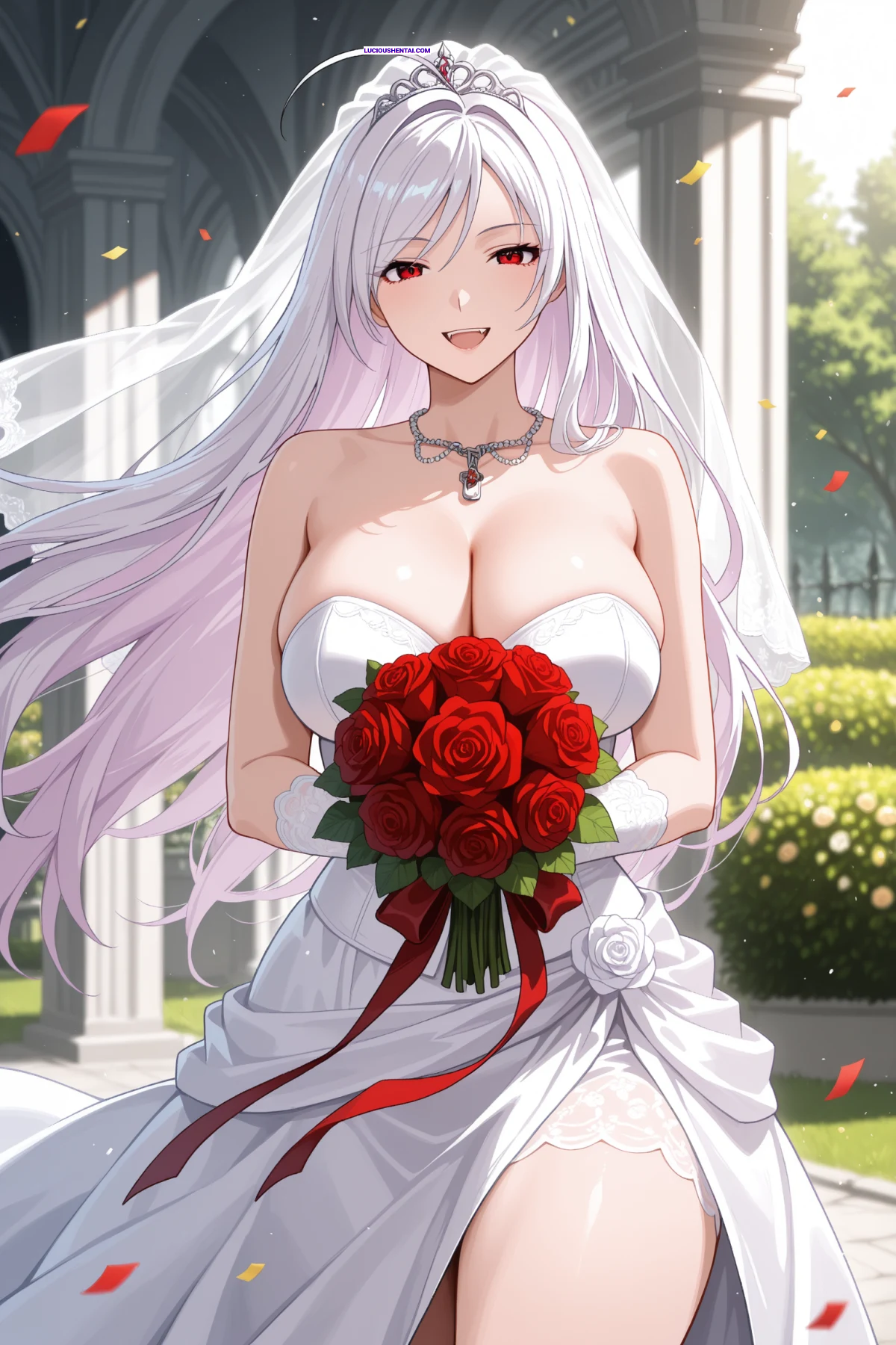 Moka Akashiya Wedding Dress Sex by Vlen Rosario+Vampire