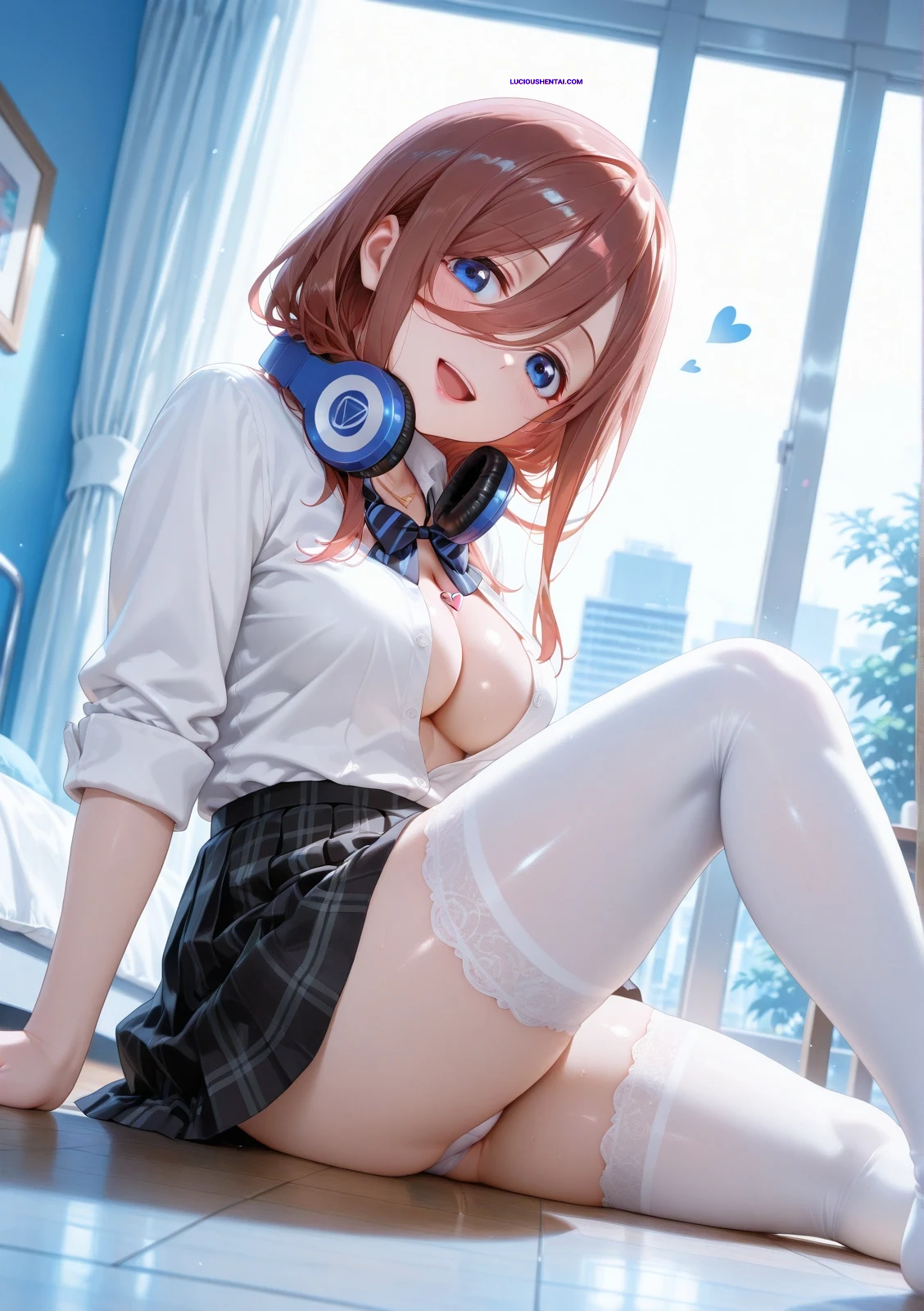 Nakano Miku Naughty Schoolgirl Sex Romp by rine_ai