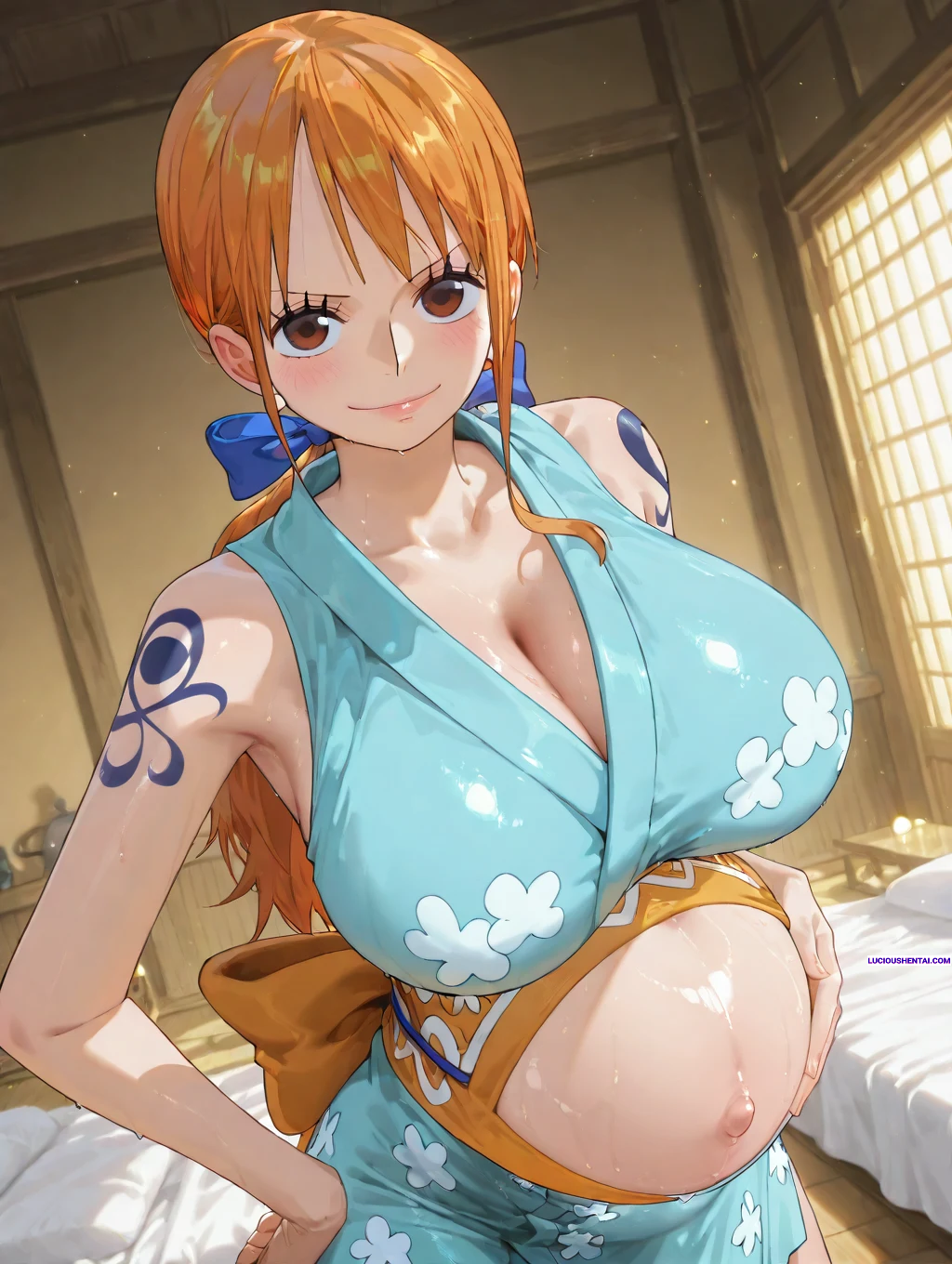 Nami Gets Ravaged by RockMan in 002 Hentai!