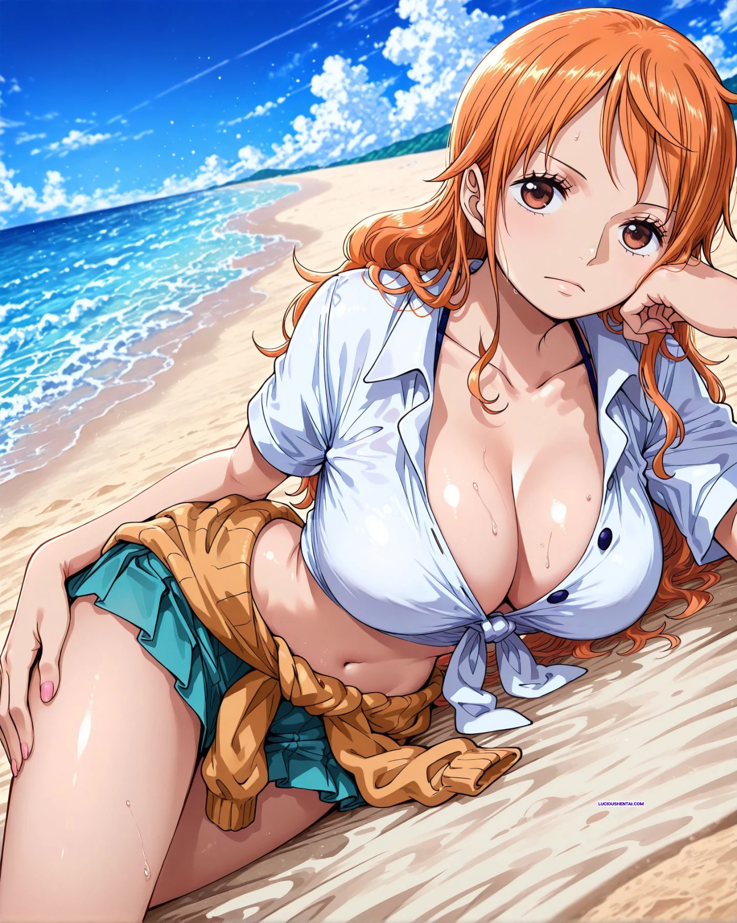 Busty Nami from One Piece Fucked by Kinzuia chan