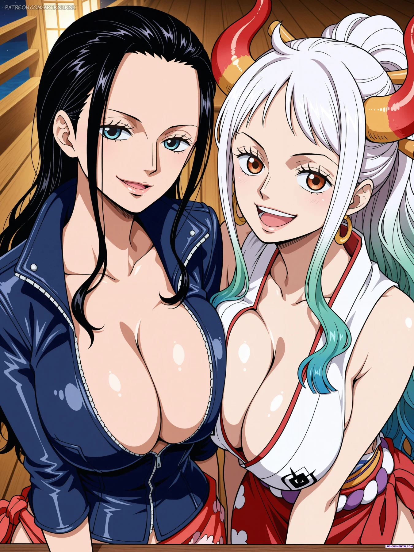 Nico Robin and Yamato's Wild One Piece Fuckfest