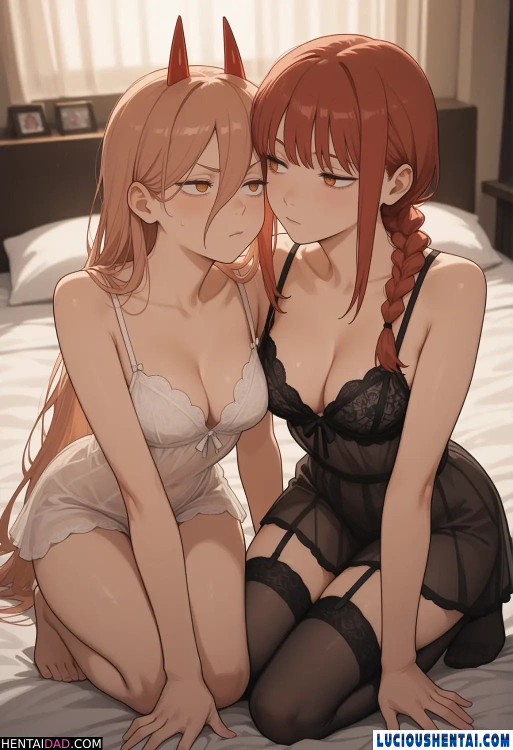 Power and Makima Yuri Chainsaw Man Intense Passionate Encounter