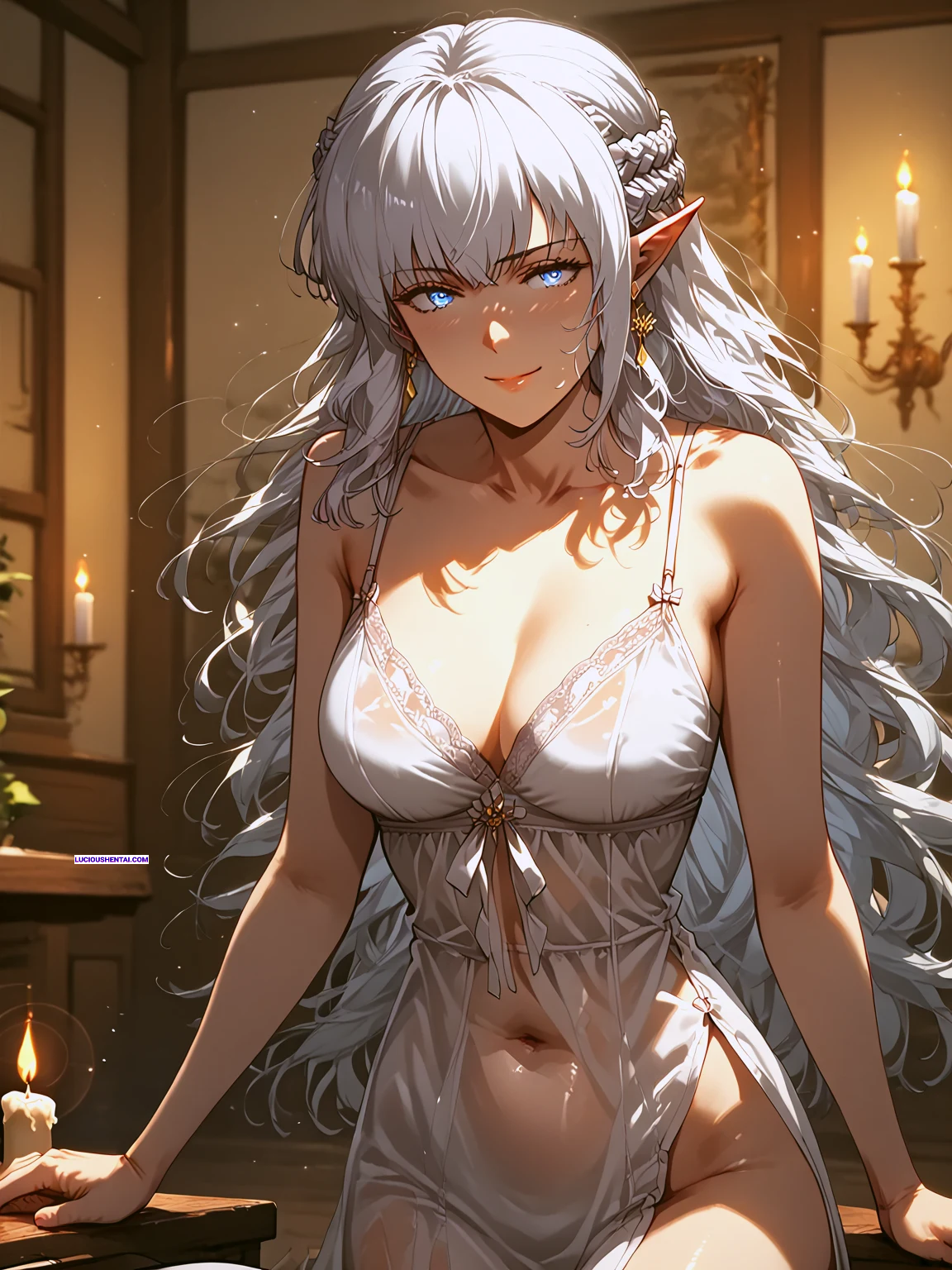 Hot Quikantel #1 in White Negligee Sex by La Creatura
