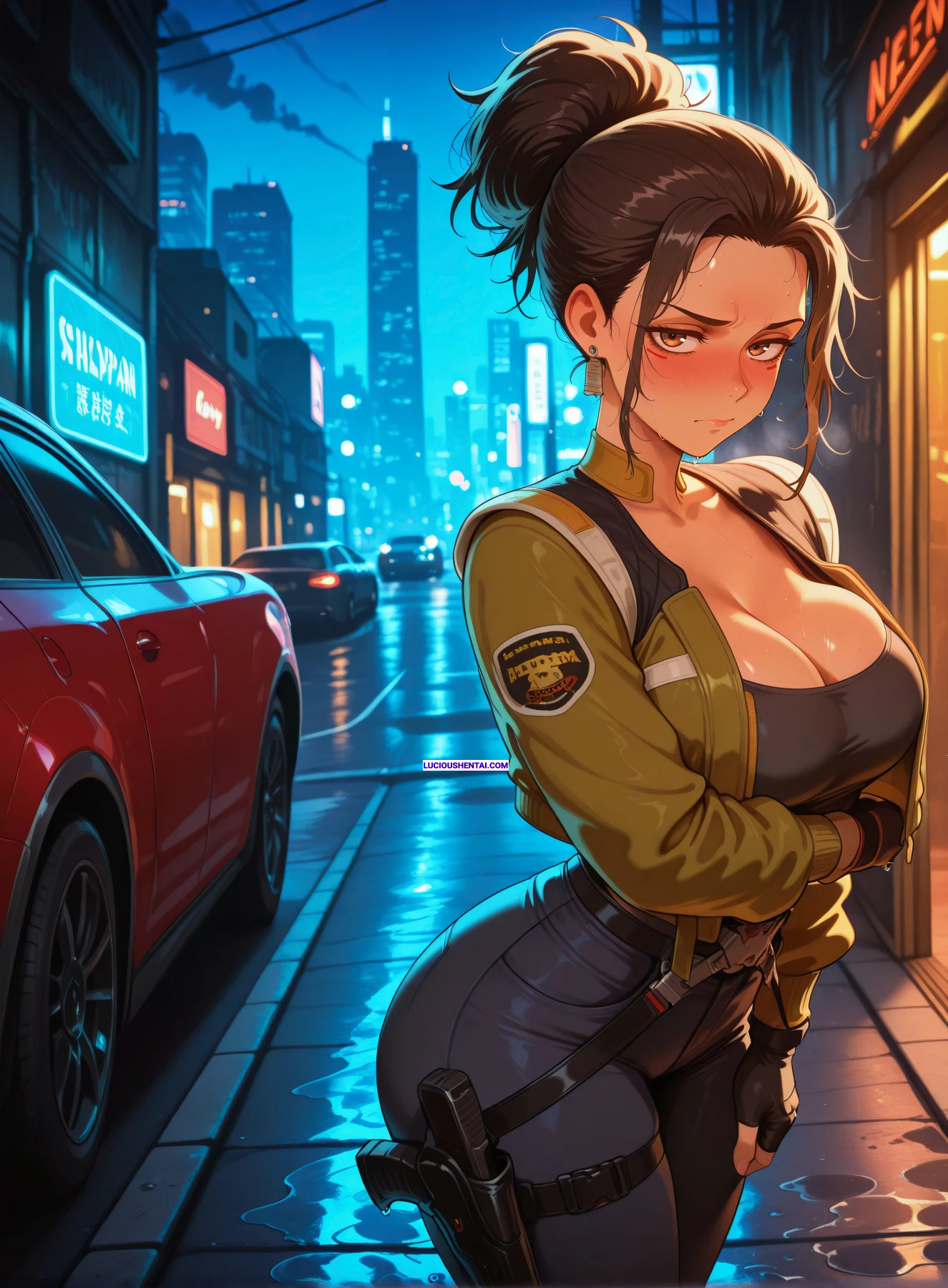 Panam Palmers Wild Cyberpunk Sex Rampage by Revy Neon