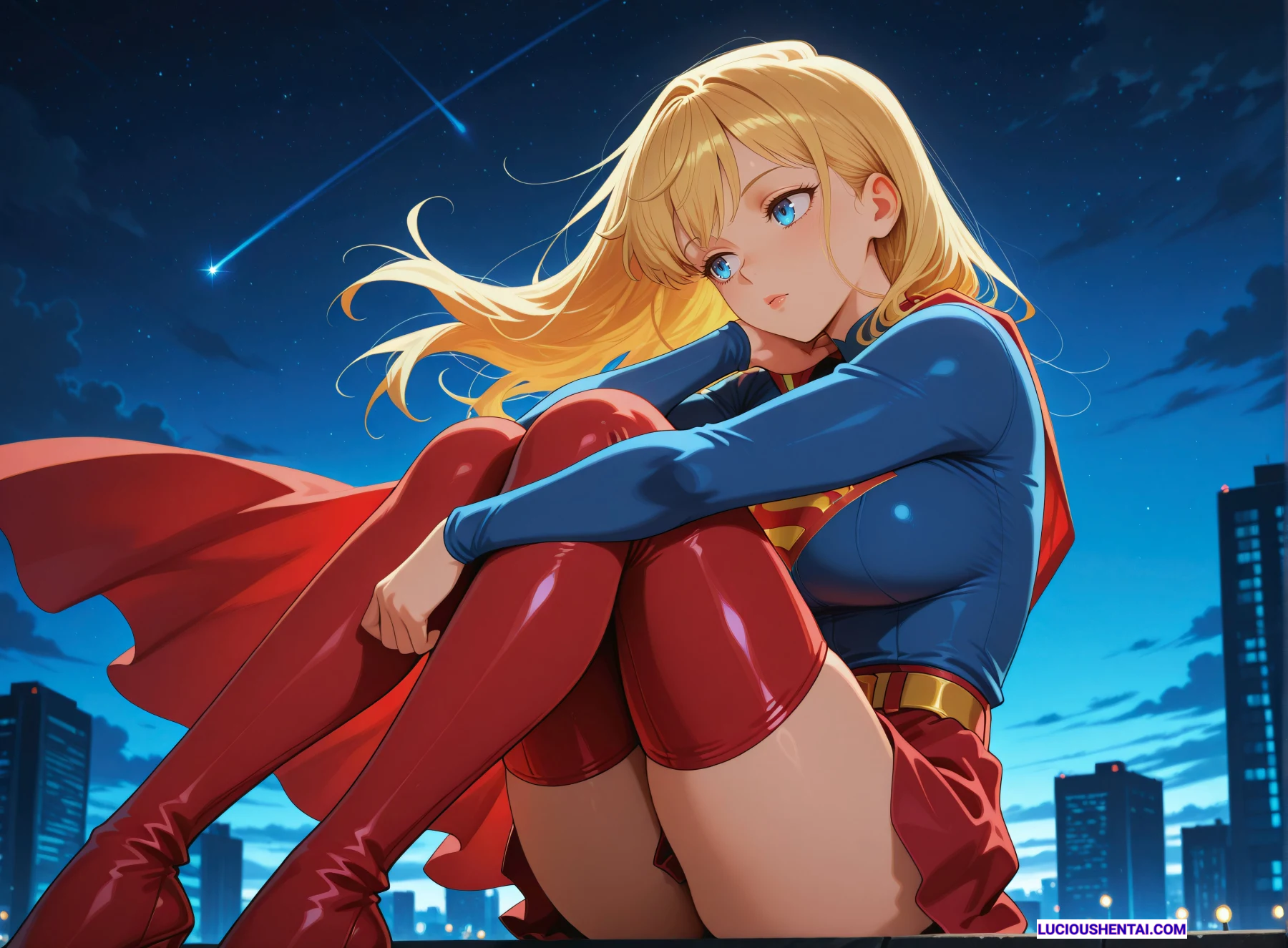 Busty Supergirl’s Intense Fuck Session by Revy Neon