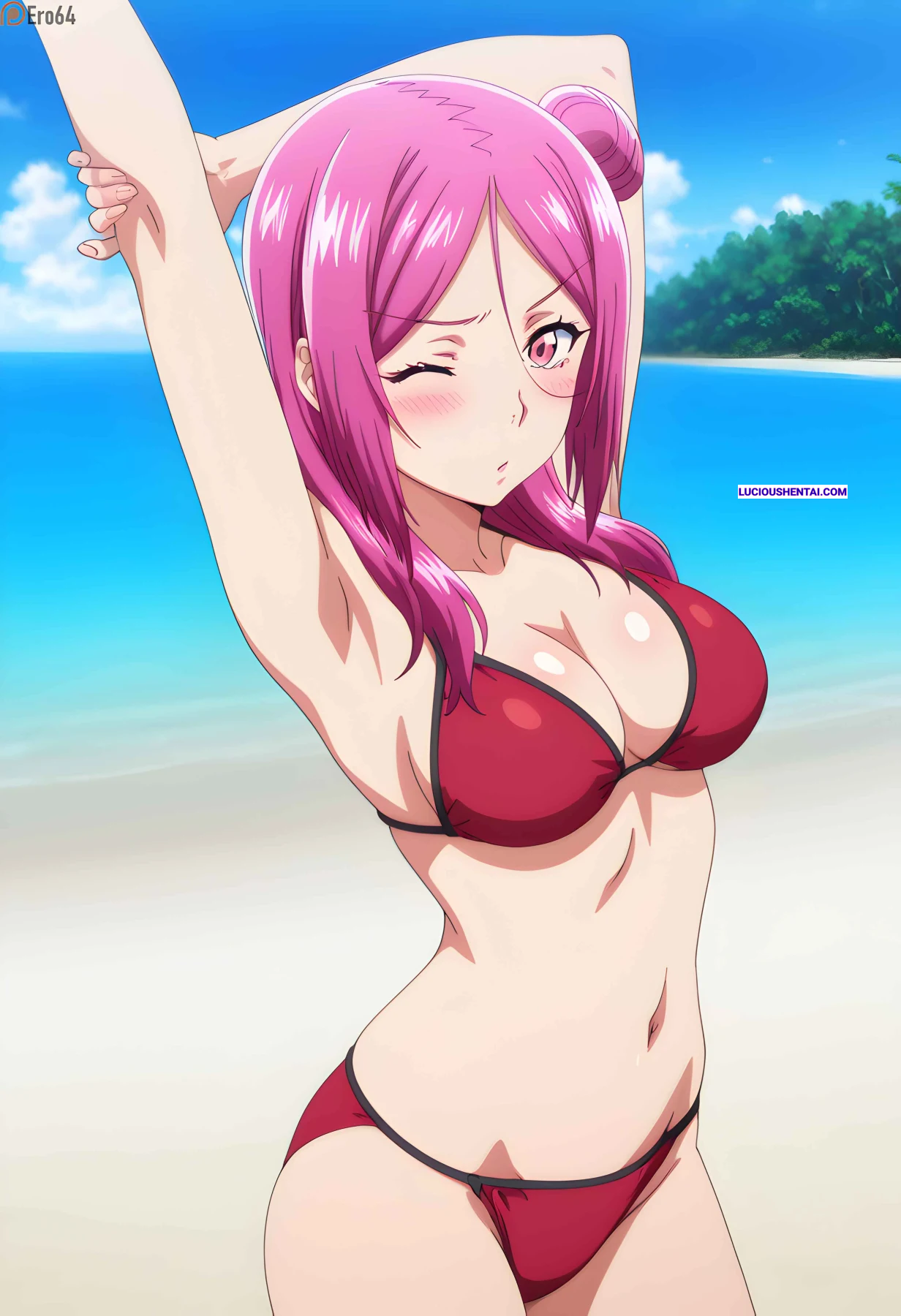 Busty Sakurako Busujima Bikini Sex Rampage by Ero64