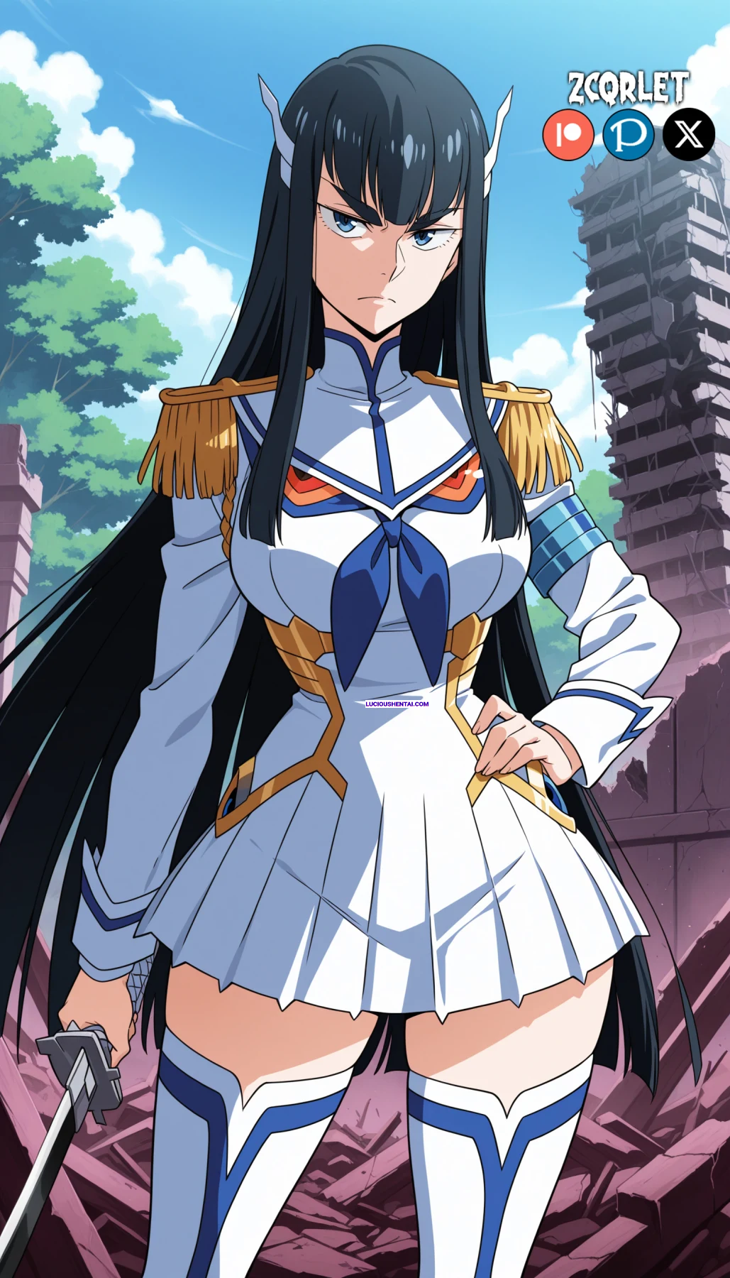Satsuki Kiryūin and Ryūko Matoi Scorching Hot Yuri Sex