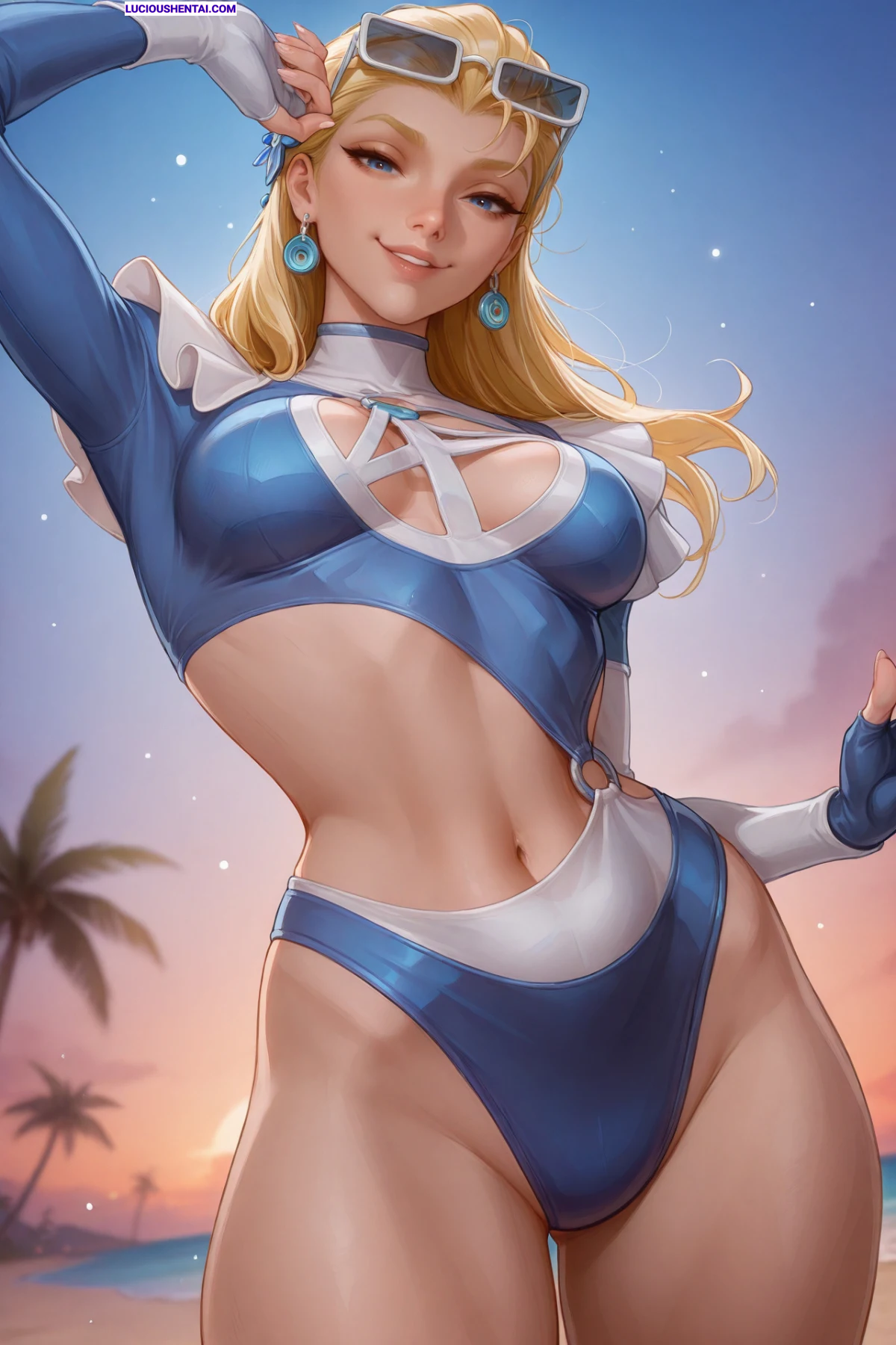 Sue Storms Azure Shade Swimsuit Sex Ecstasy Unleashed
