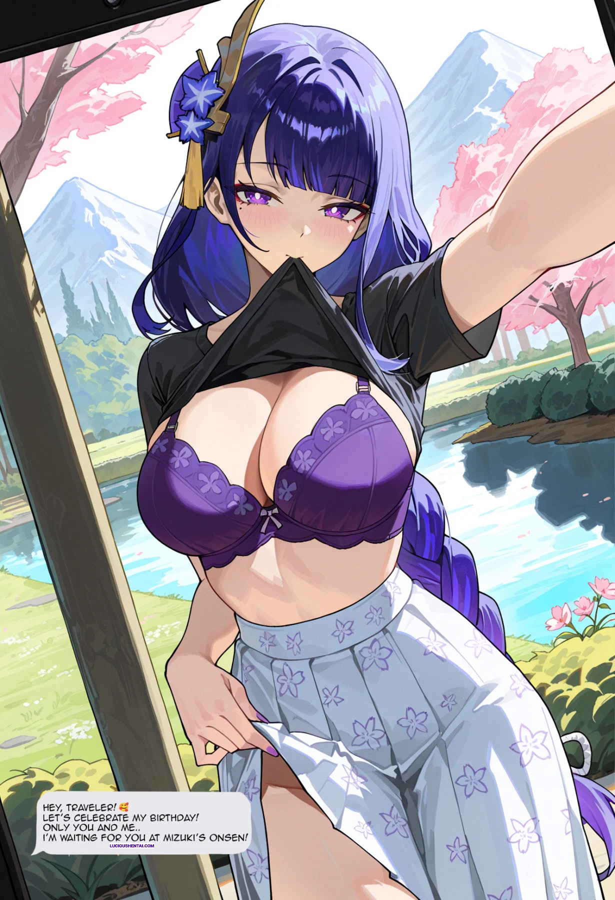 Insane Raiden Shogun Hentai Sex from Genshin by Gayuchi