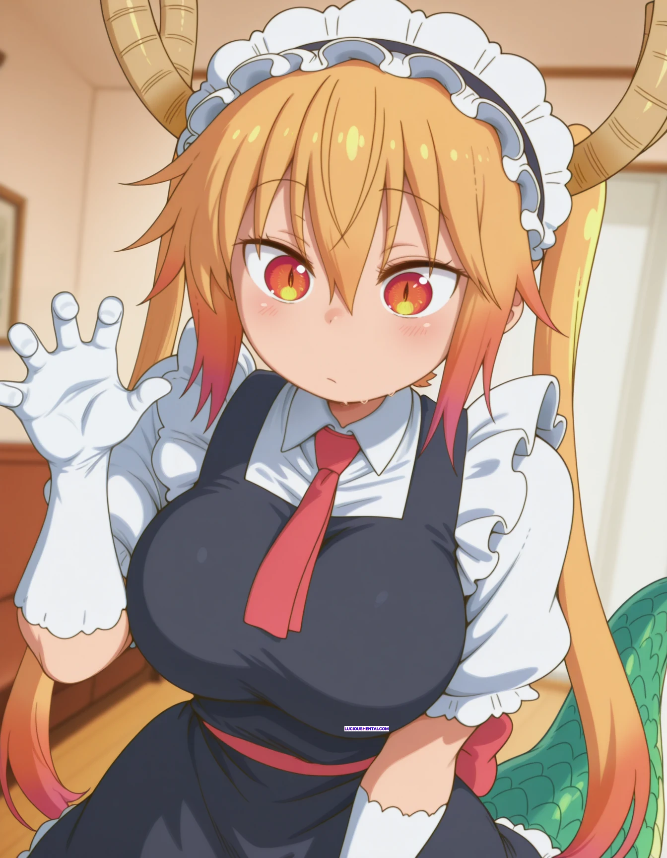 Tohru begs for more in her commission sex by Dax AI