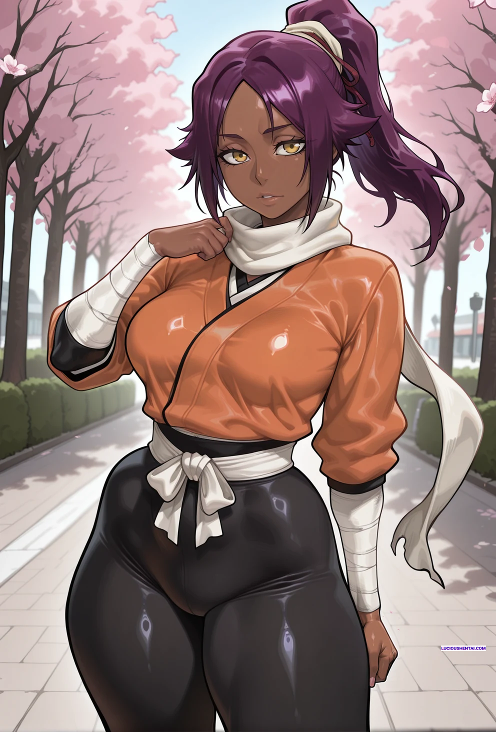 Steamy Yoruichi Shihōin Gets Fucked in Bleach by Hannya