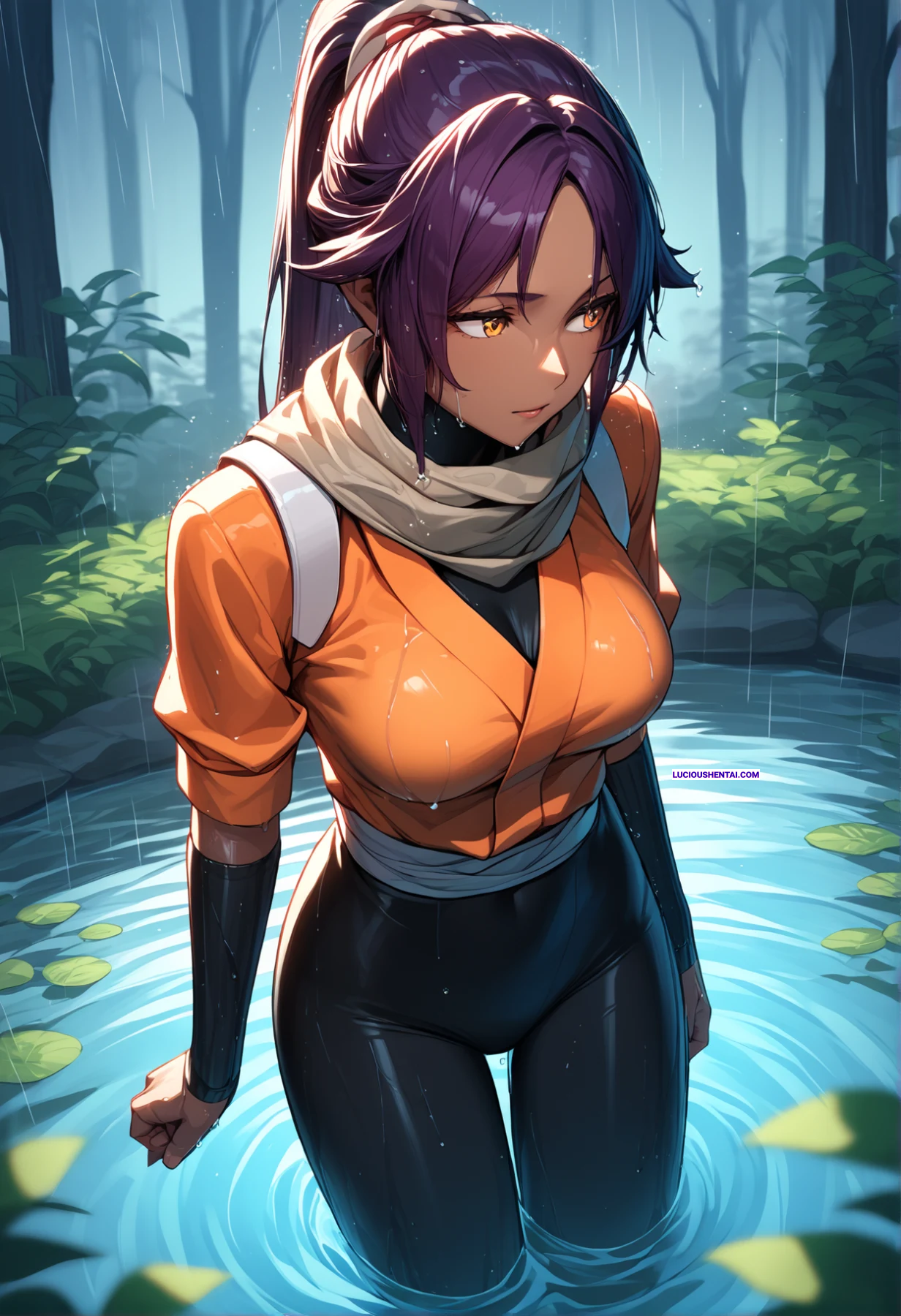 Yoruichi's Ripped Outfit Ignites Forbidden Feline Fury Sex